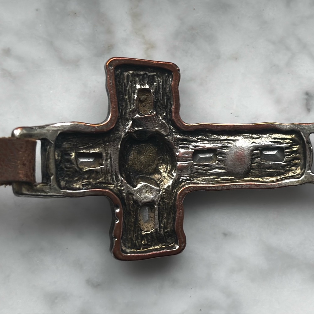 Silver Rhinestone Cross Bracelet - Picture 10 of 13